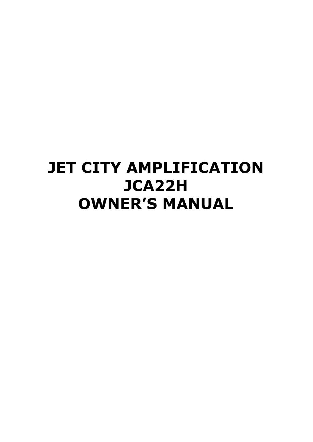 Jet City Amplification