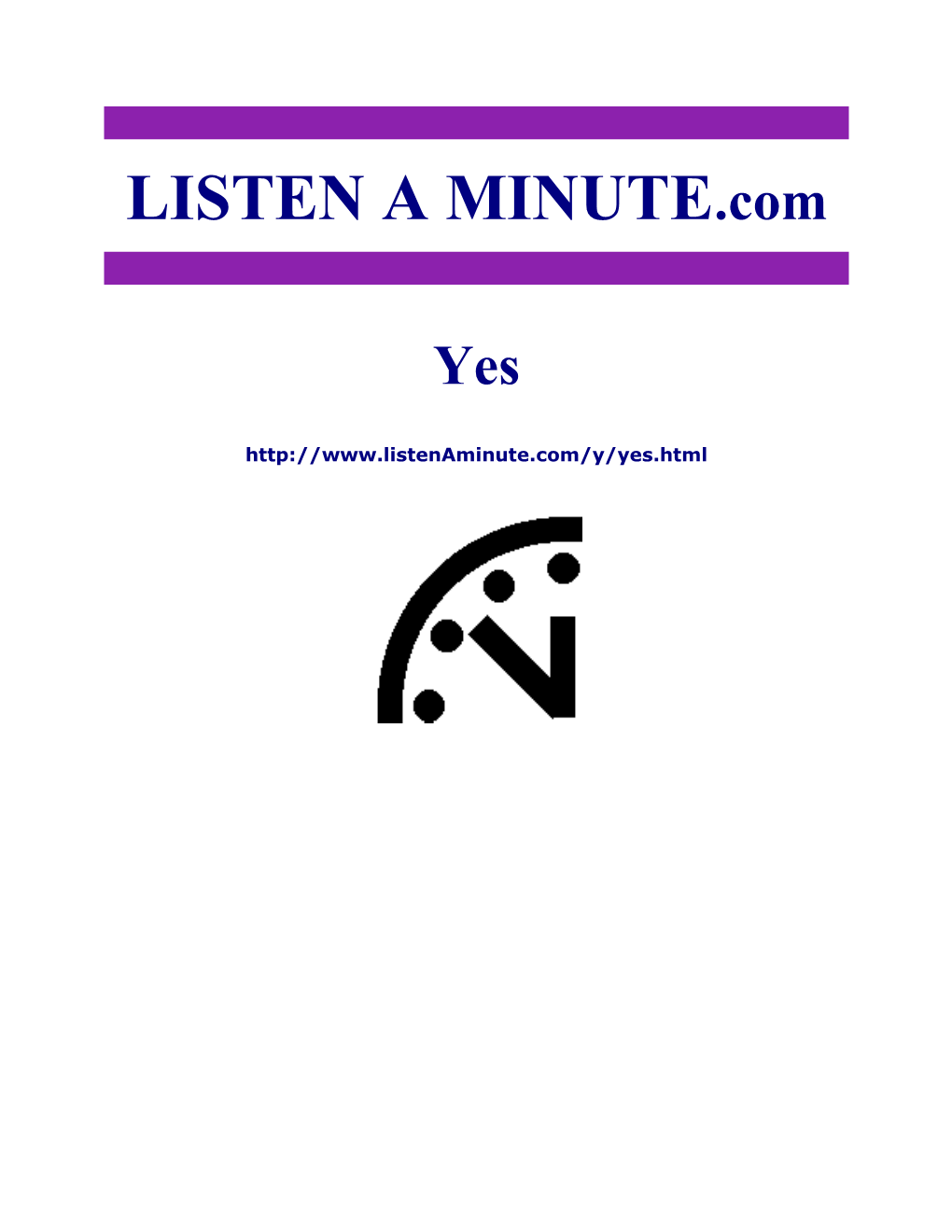 Listen a Minute.Com - ESL Listening - Yes