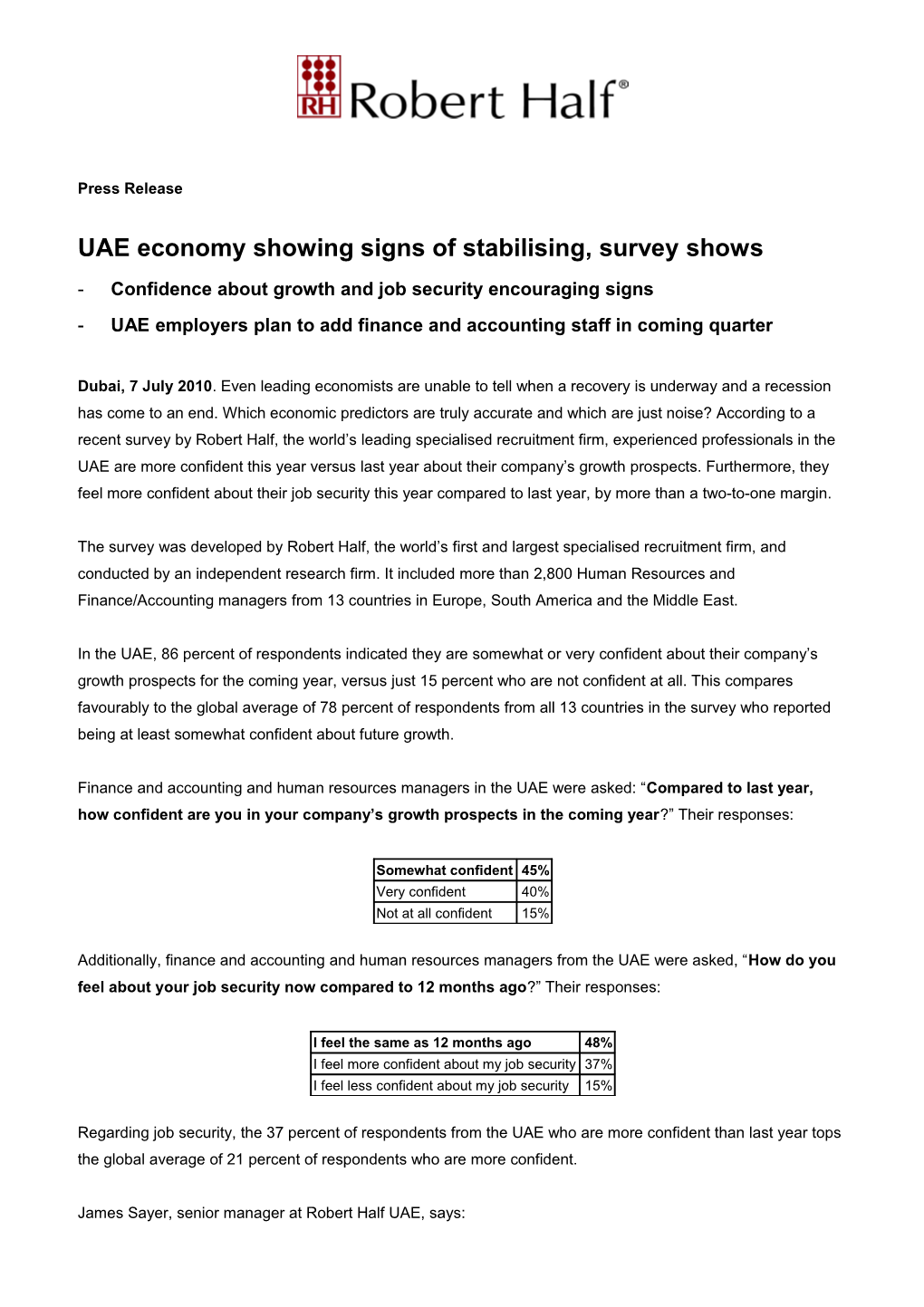 UAE Economy Showing Signs of Stabilising, Survey Shows