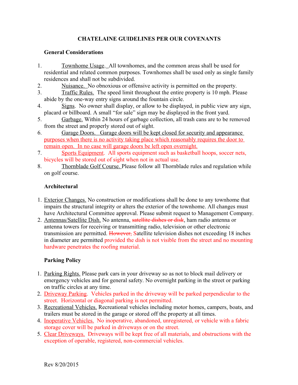 Chatelaineguidelines Per Our Covenants