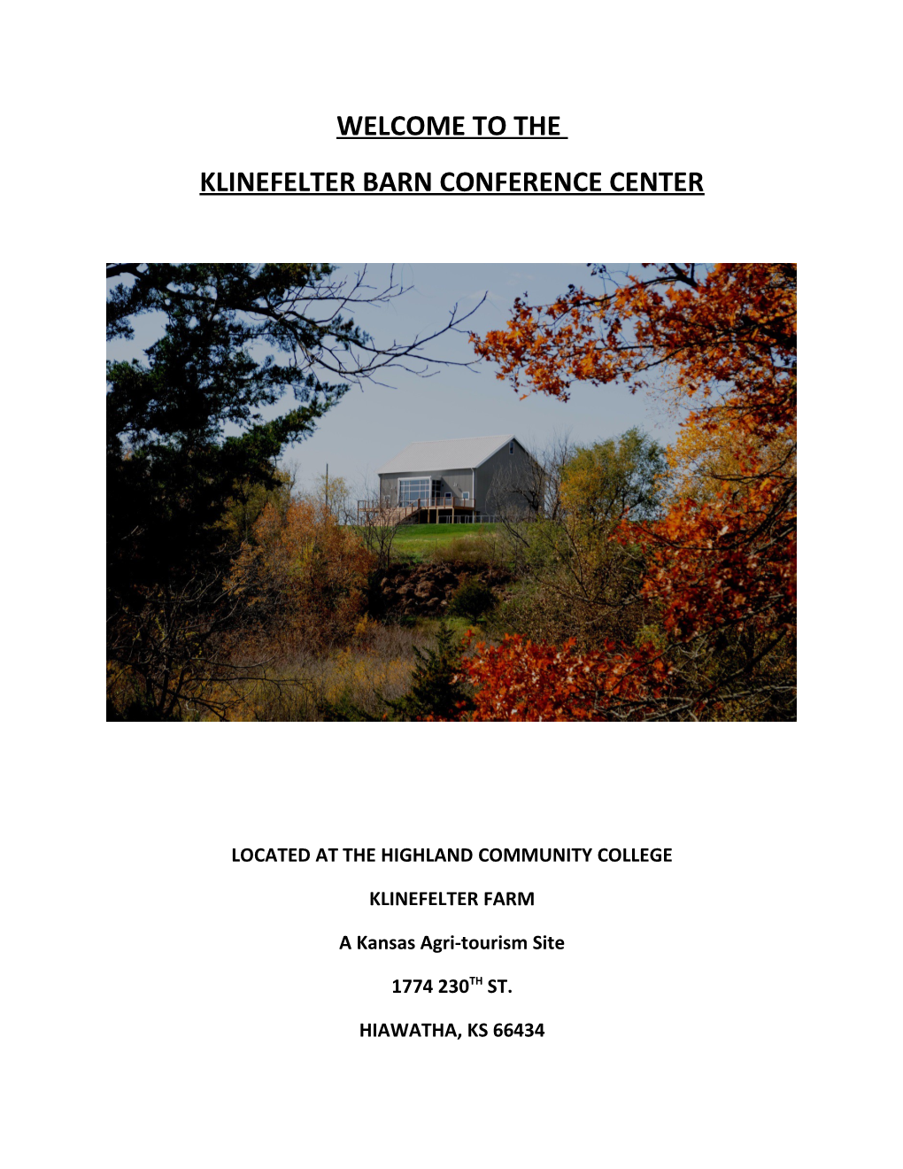Klinefelter Barn Conference Center