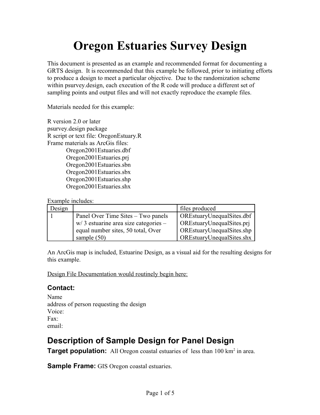 EMAP West Coastal Off Shore Fish Trawl Design