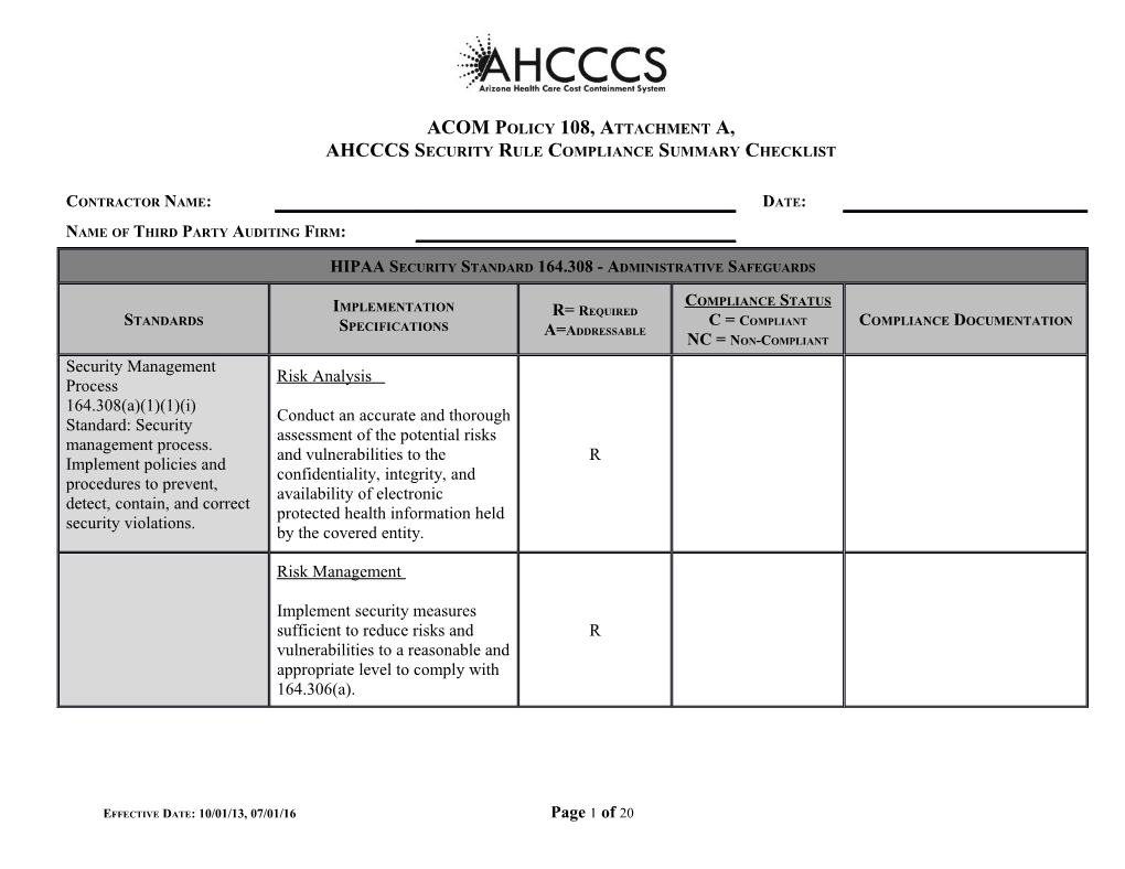 Effective Date: 10/01/13, 07/01/16 Page 1 of 21