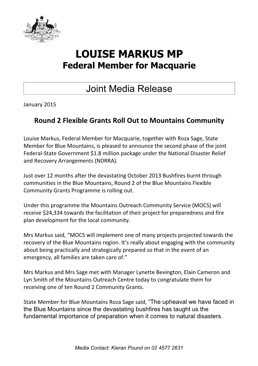 Federal Member for Macquarie