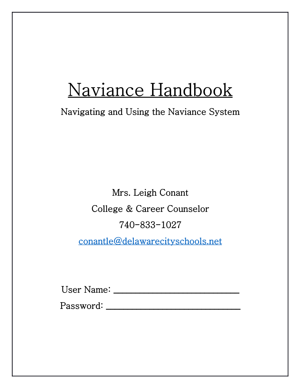 Navigating and Using the Naviance System