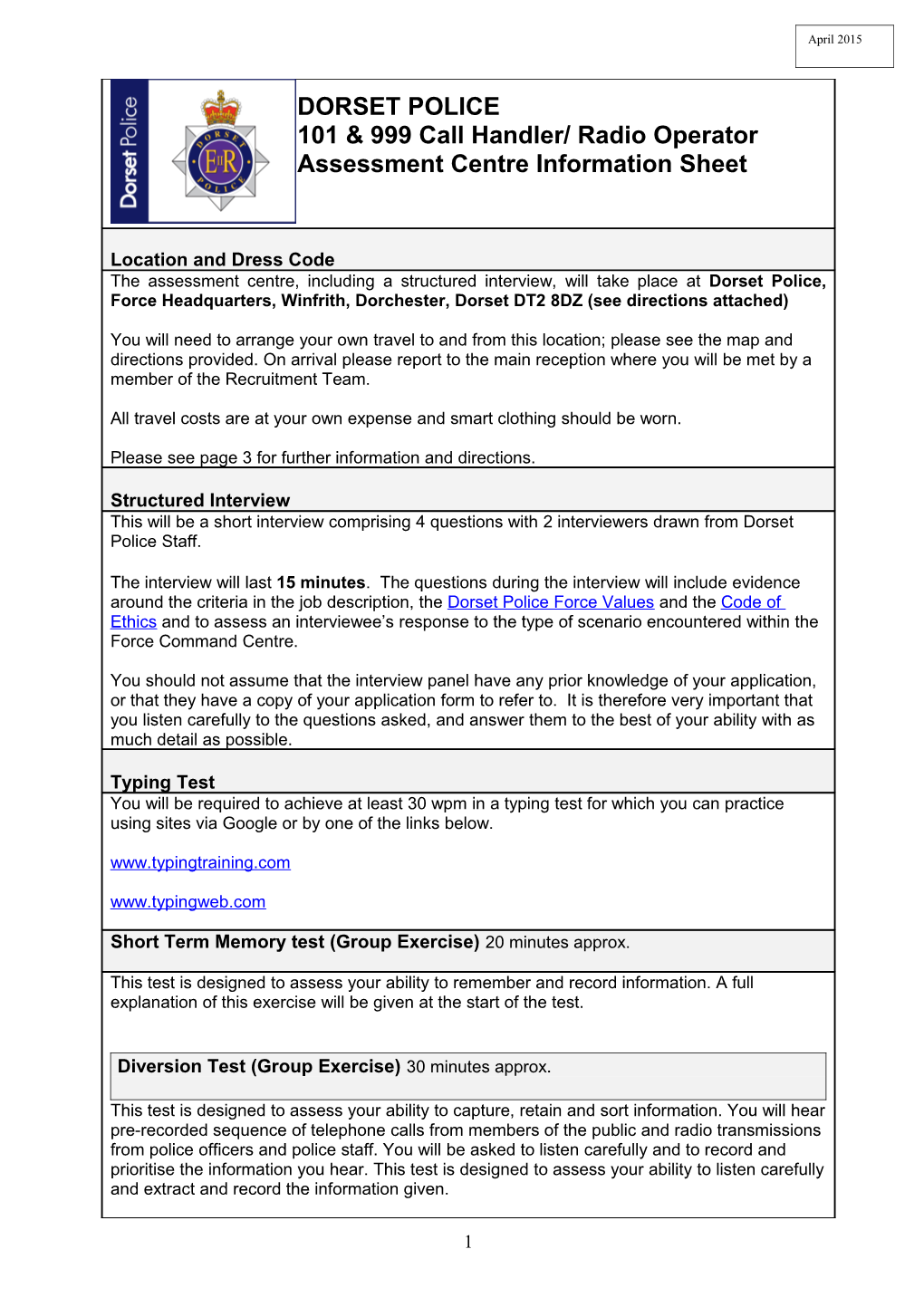 Dorset Police Pcso Recruitment Process