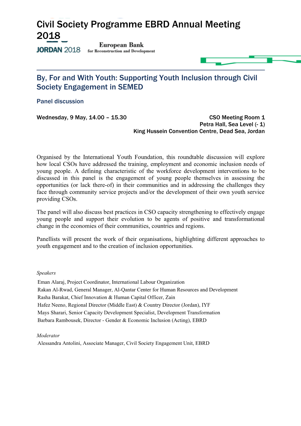 By, for and with Youth: Supporting Youth Inclusion Through Civil Society Engagement in SEMED