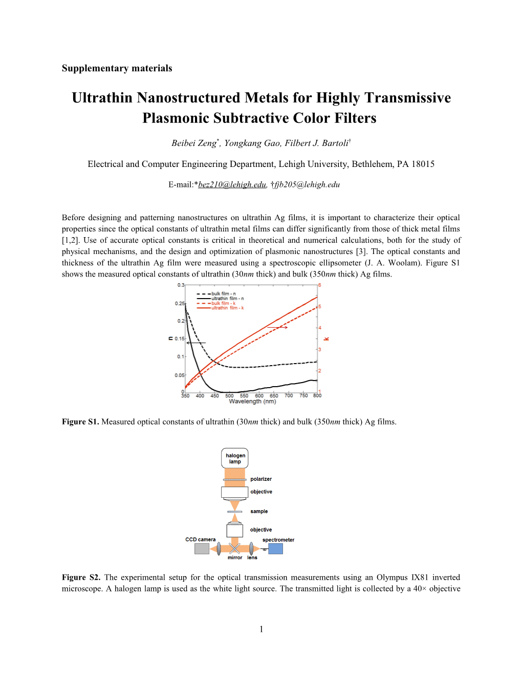 Ultrathin Nanostructured Metals for Highly Transmissive Plasmonic Subtractive Color Filters