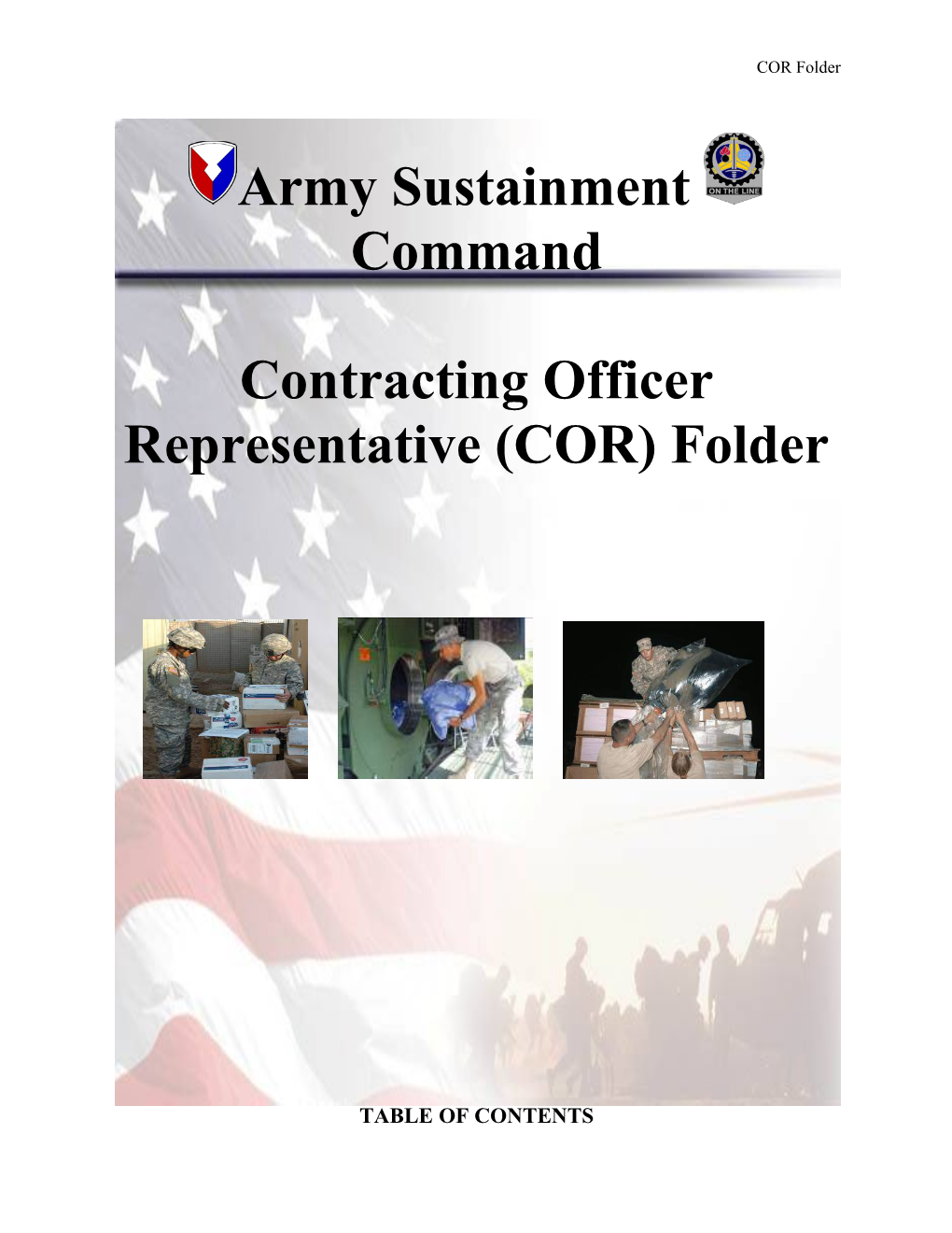 Contracting Officer Representative (COR) Folder