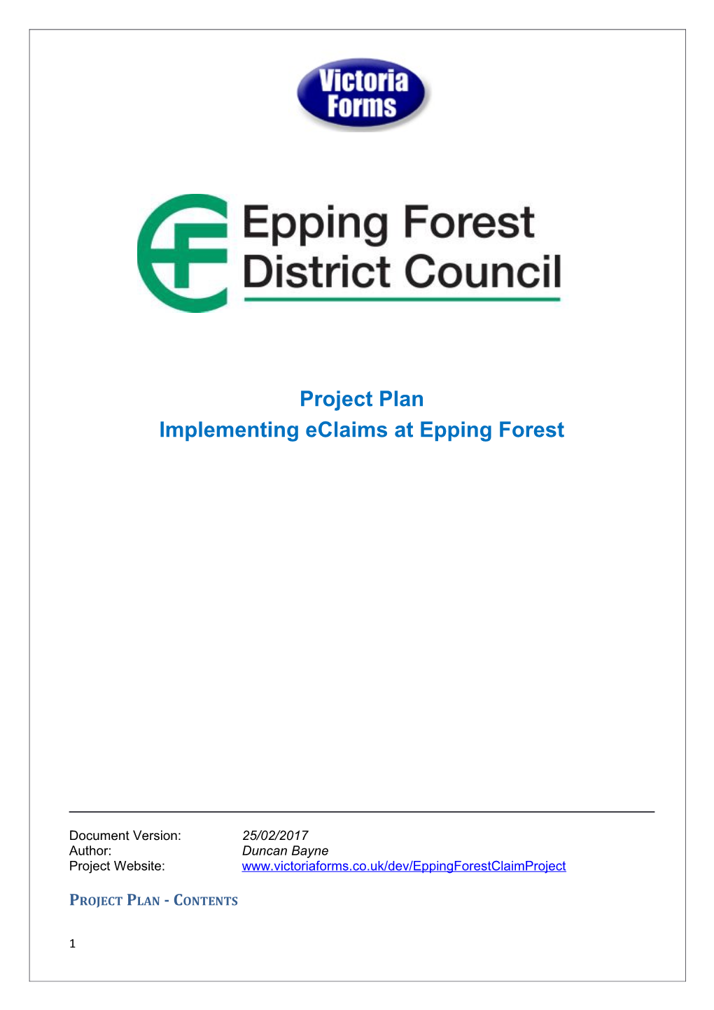 Implementing Eclaims at Epping Forest