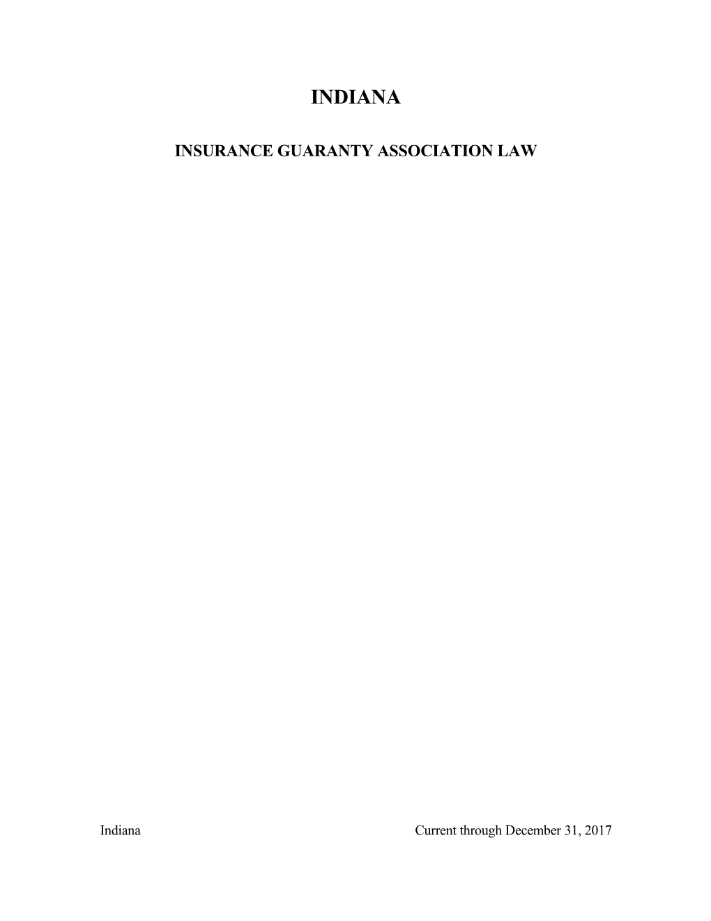 Insurance Guaranty Association Law