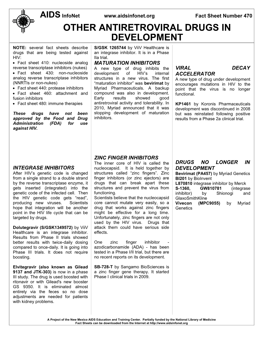 Other Antiretroviral Drugs in Development