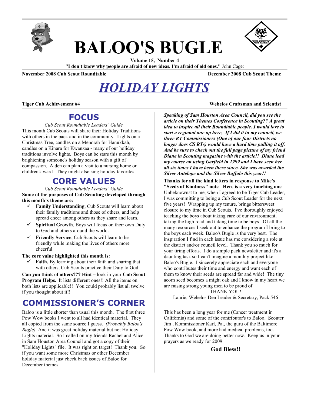 BALOO's Buglepage 1