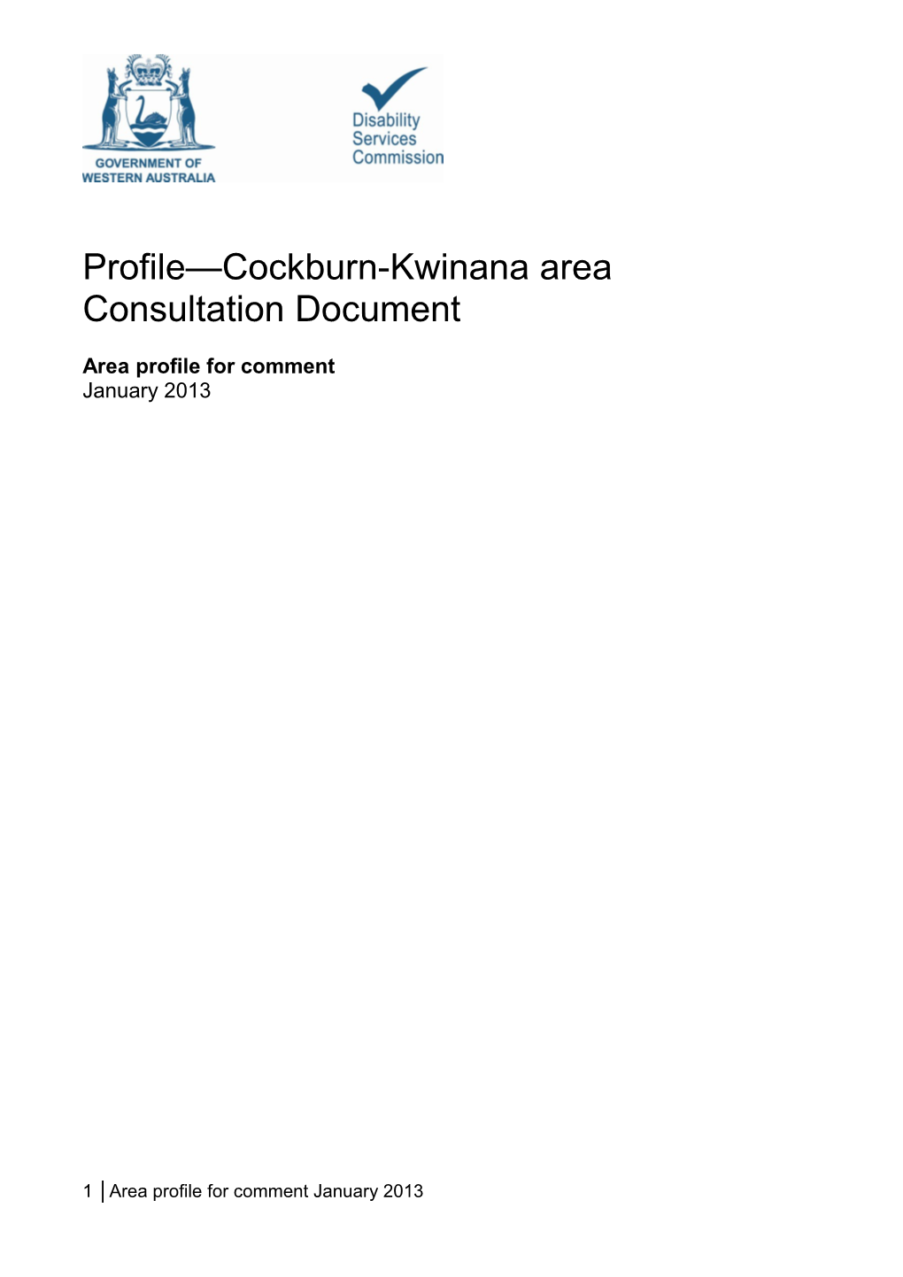 Cockburn-Kwinana Area Profile Consultation Document - Accessible