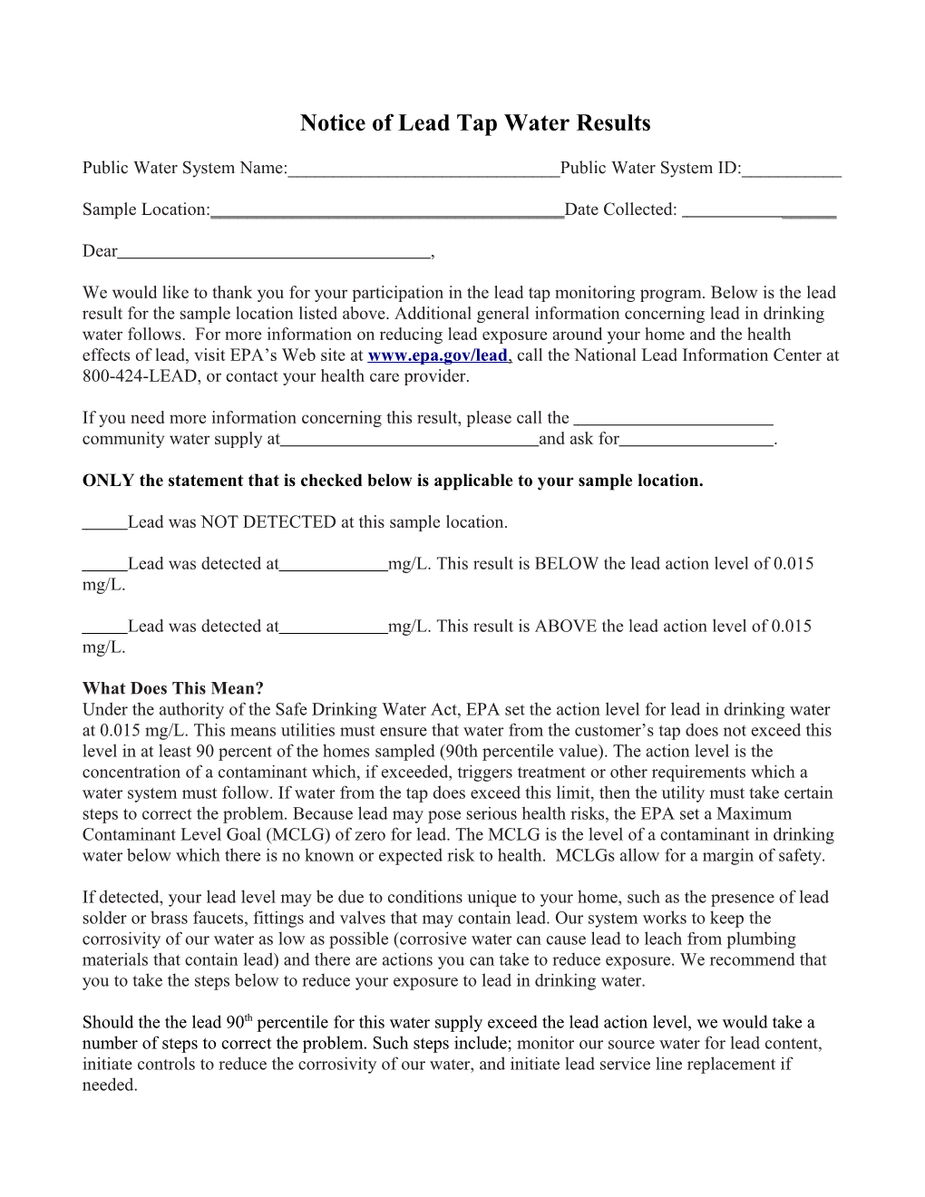 LCR Consumer Notification Form
