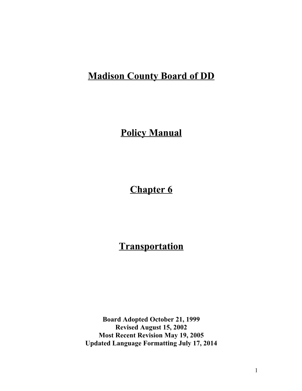 Madison County Board of DD