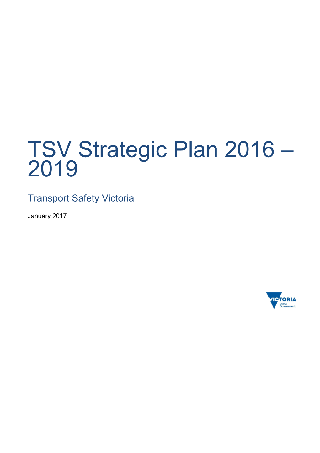 TSV Strategic Plan 2016 2019