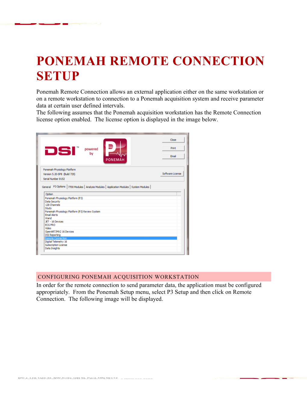 Ponemah Remote Connection Setup