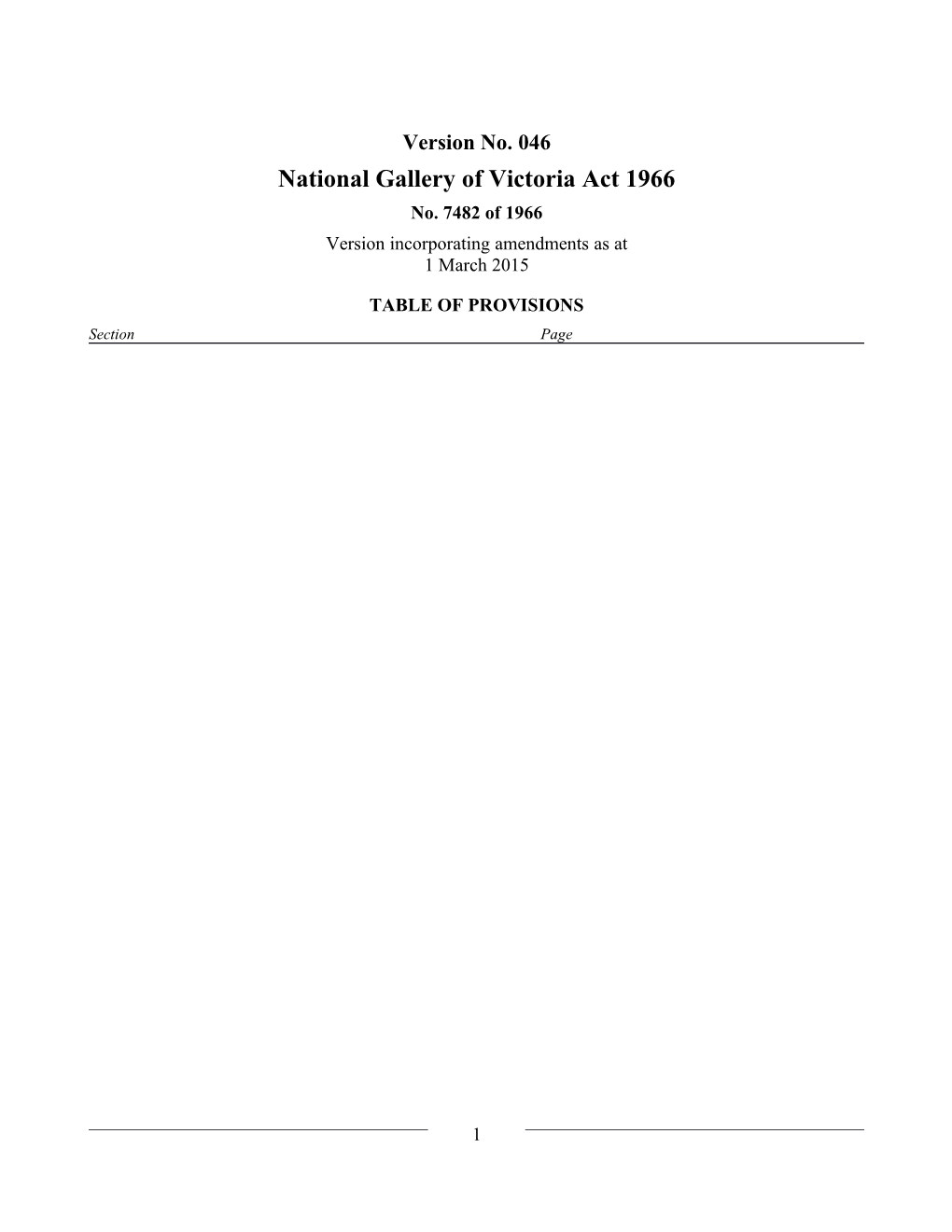 National Gallery of Victoria Act 1966