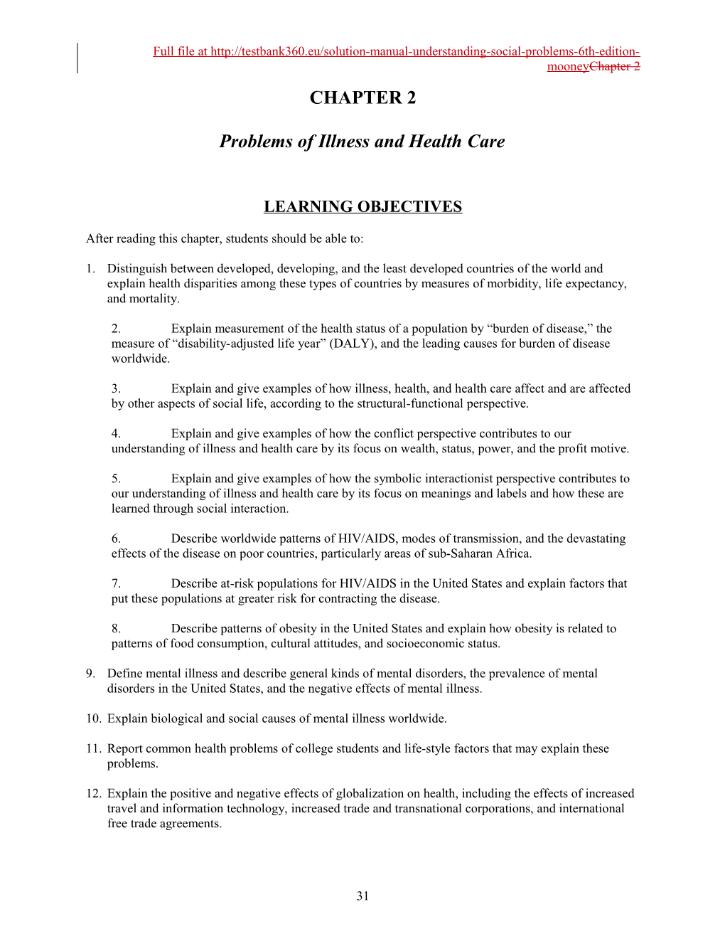 Problems of Illness and Health Care