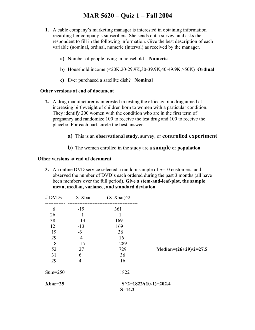 A)Number of People Living in Household Numeric