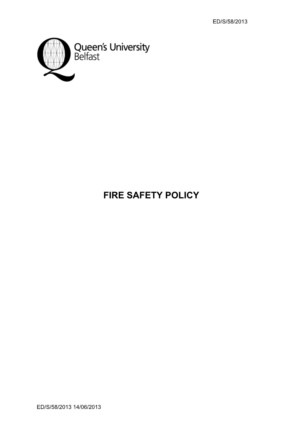 1. Fire Safety Policy Statement