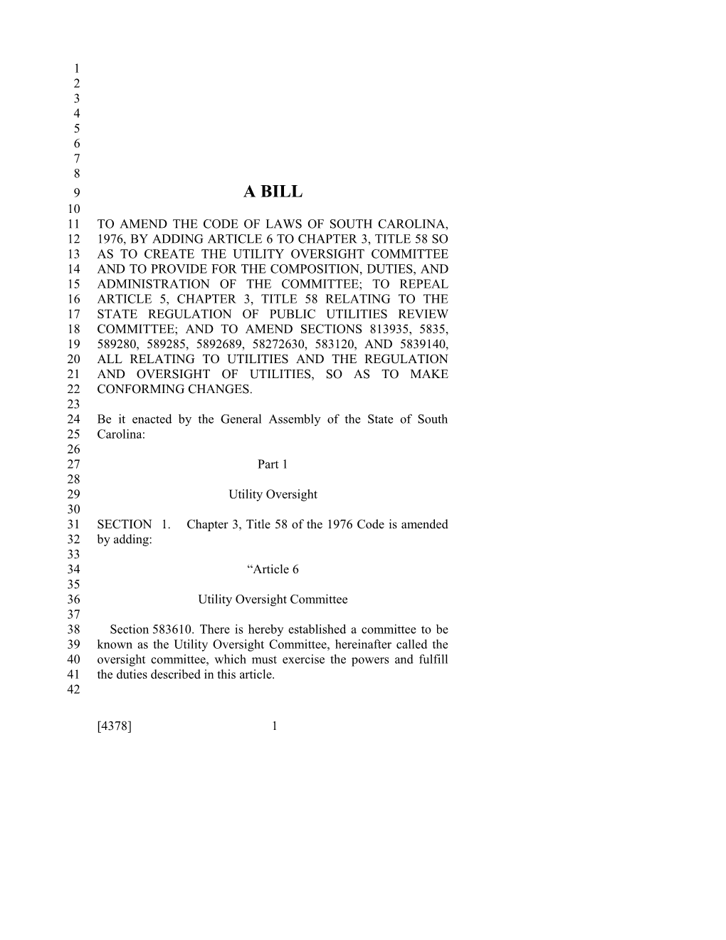 2017-2018 Bill 4378 Text of Previous Version (Nov. 9, 2017) - South Carolina Legislature Online