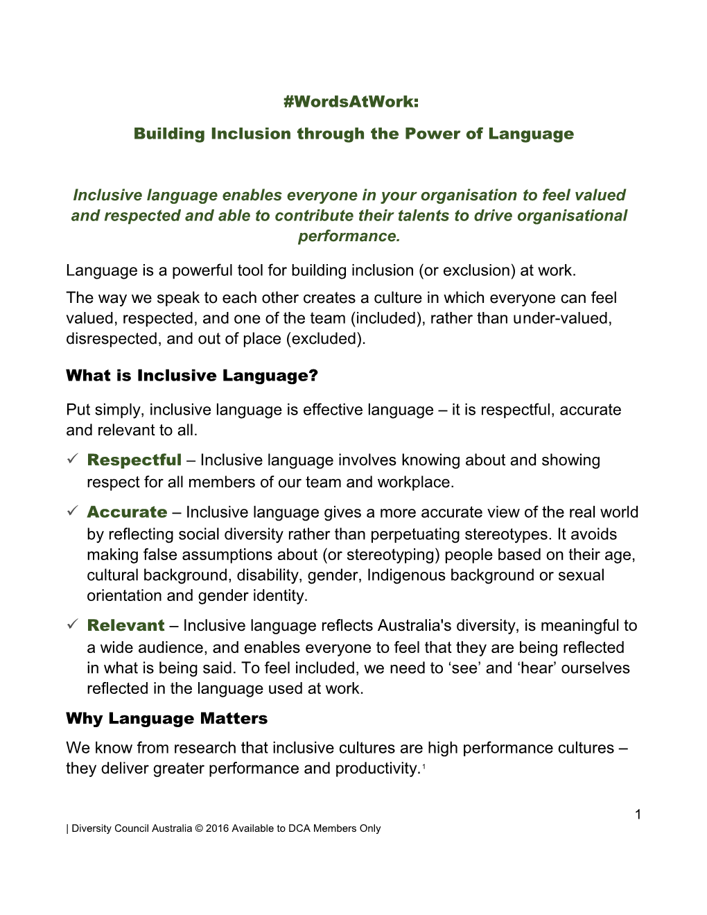 Building Inclusion Through the Power of Language
