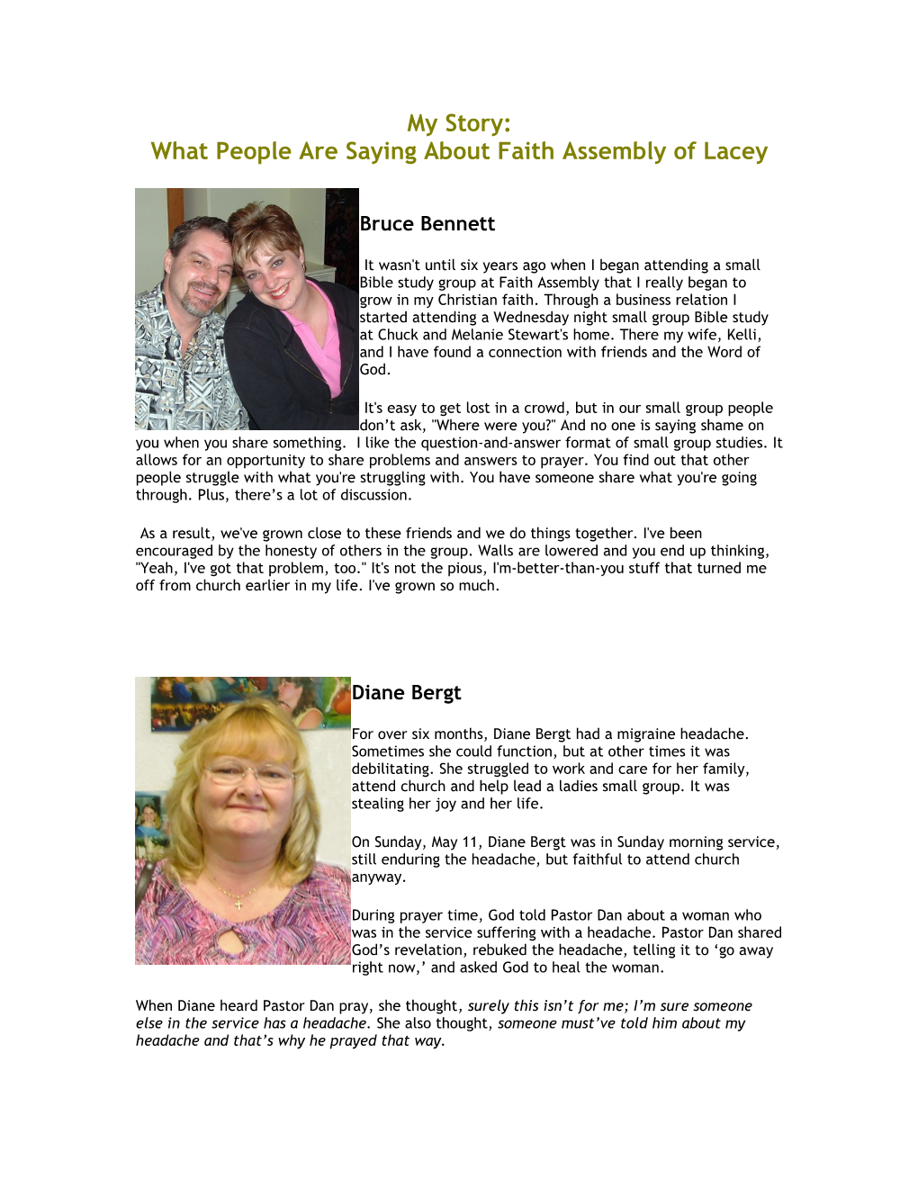 What People Are Saying About Faith Assembly of Lacey