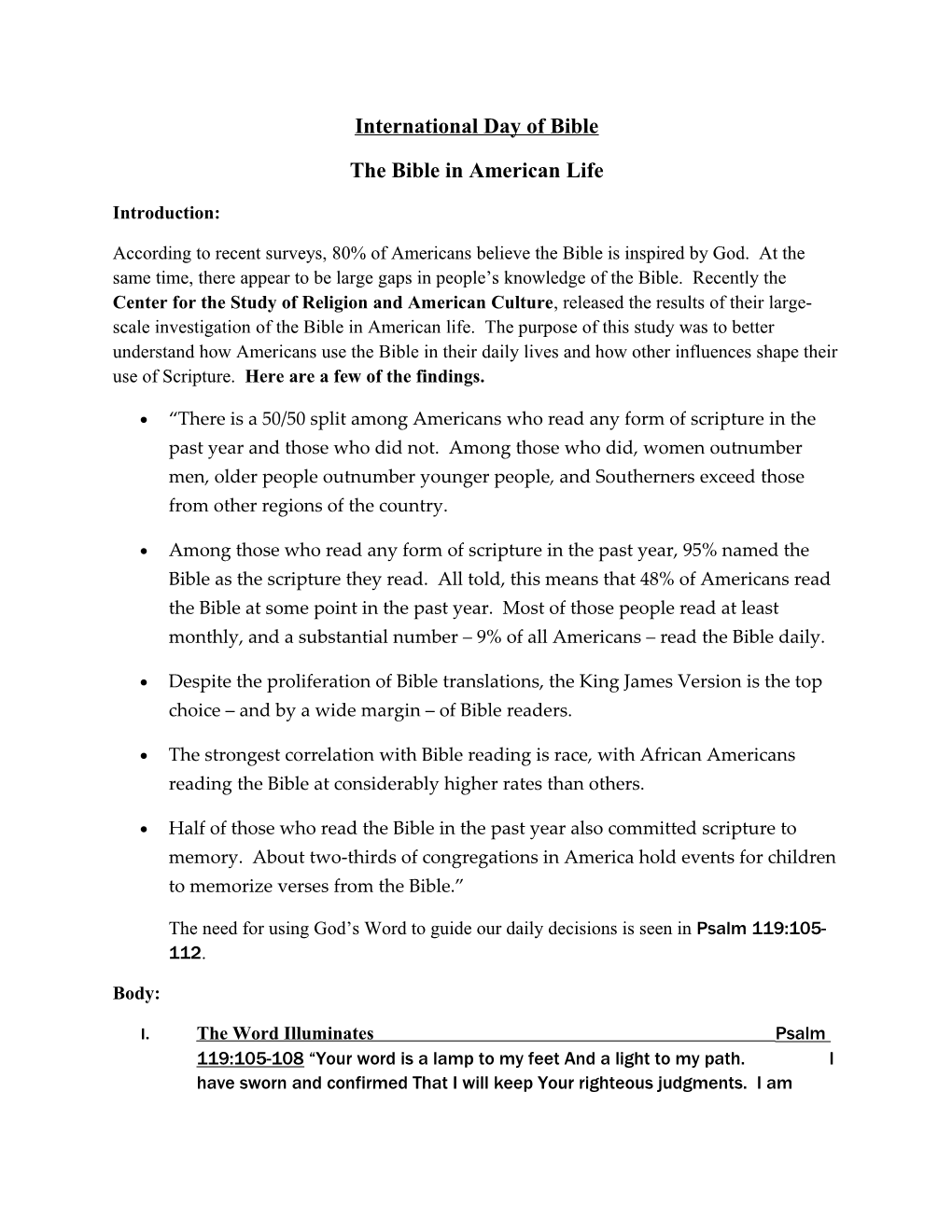 The Bible in American Life