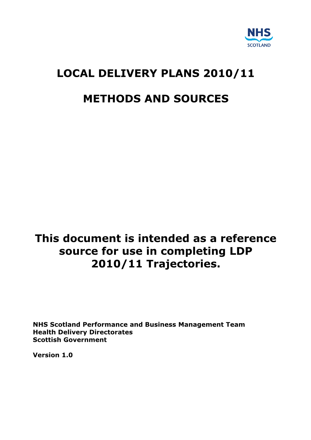 Appendix 2 LDP Methods and Sources
