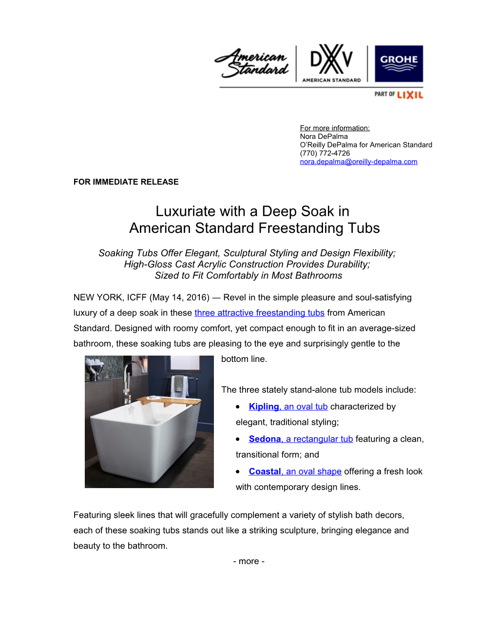 Luxuriate with a Deep Soak Inamerican Standard Freestanding Tubs1-1-1