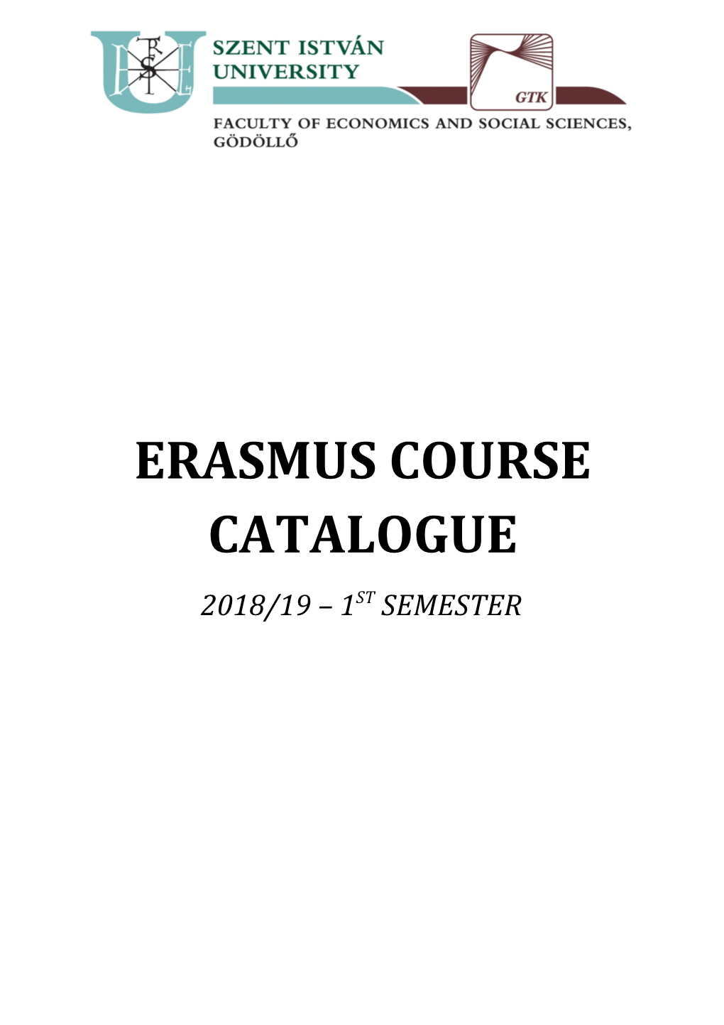 Erasmus Course Catalogue