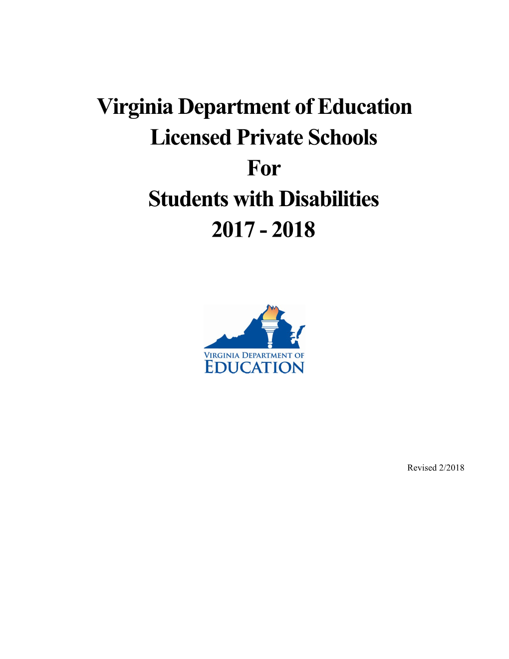Virginia Department of Education X000d Licensed Private Schools X000d for X000d Students