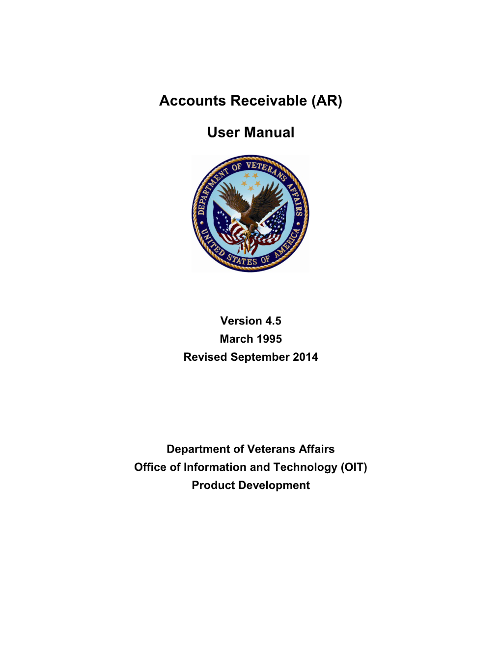 Accounts Receivable User Manual