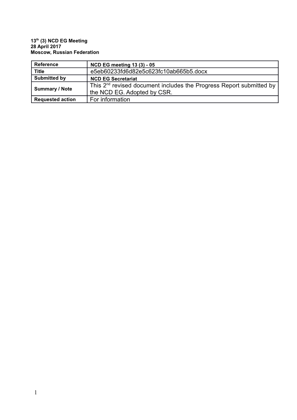 13Th (3) NCD EG Meeting