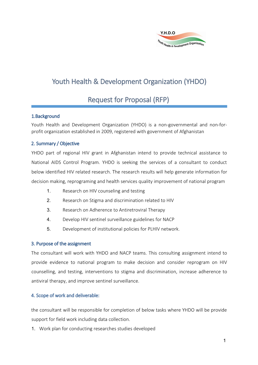 Youth Health & Development Organization (YHDO)