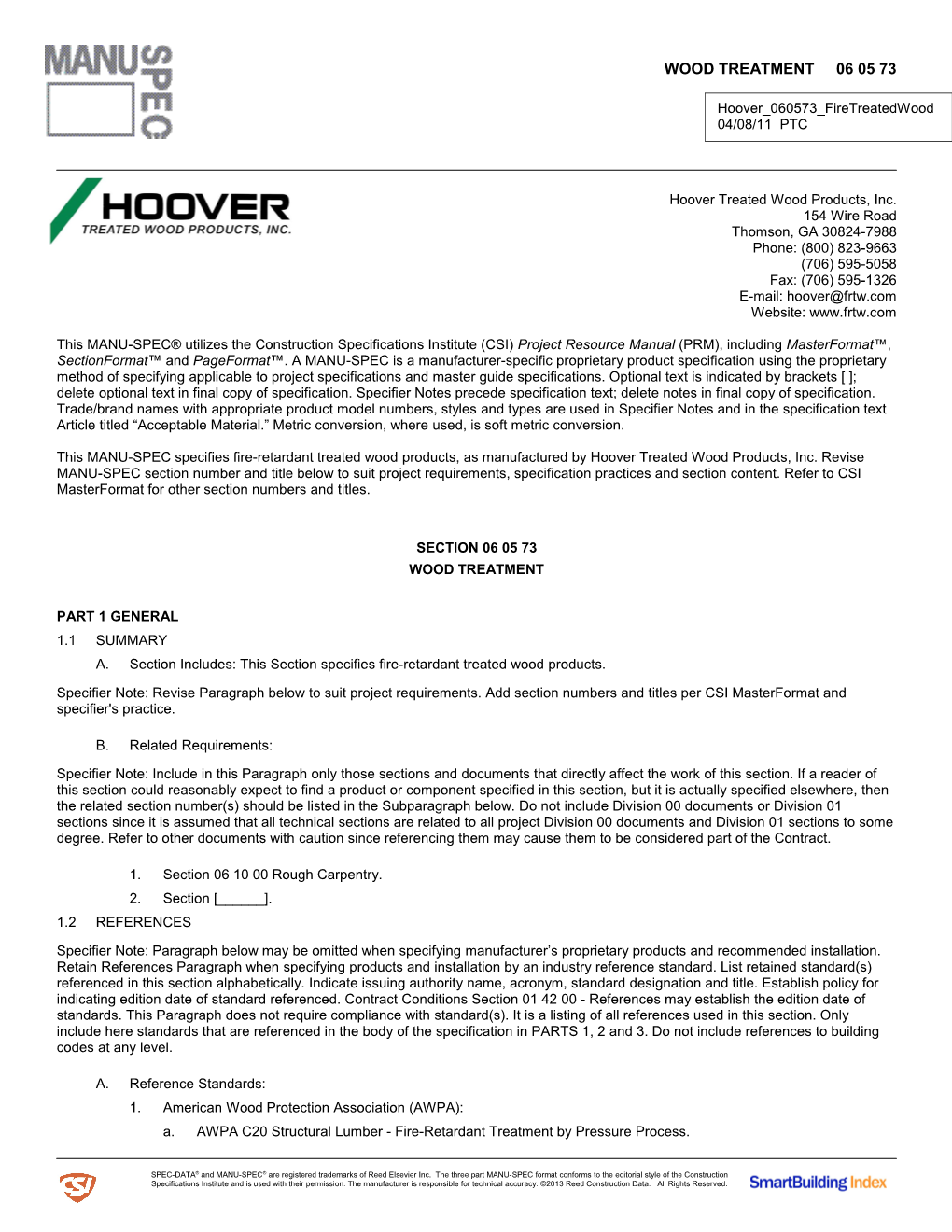 Hoover Treated Wood Products, Inc