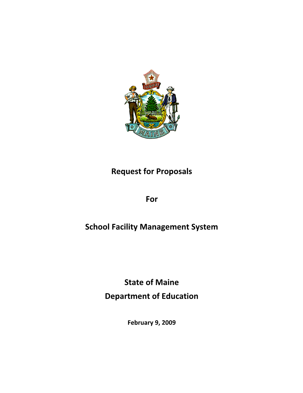 School Facility Management System Request for Proposals