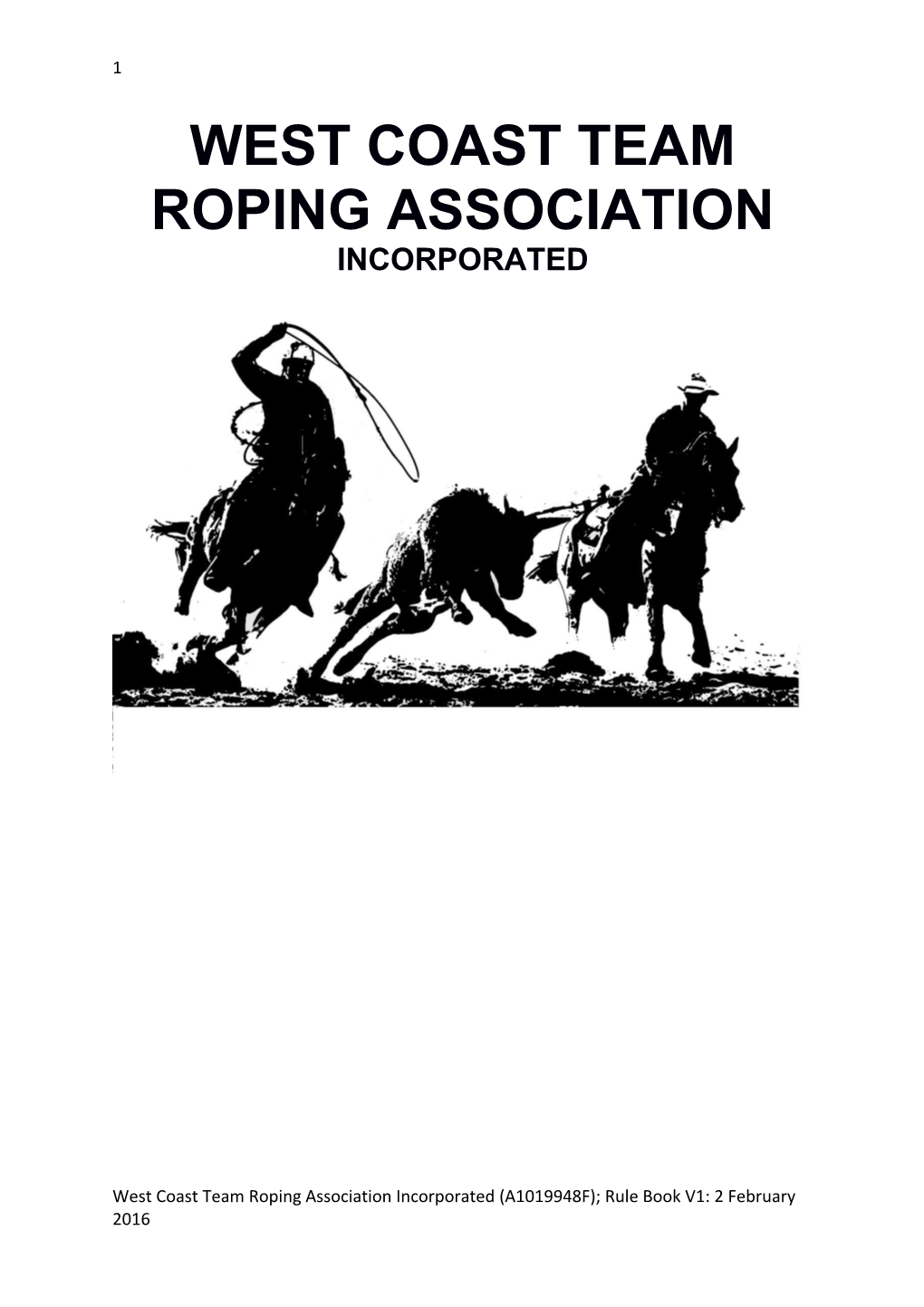 West Coast Team Roping Association Incorporated