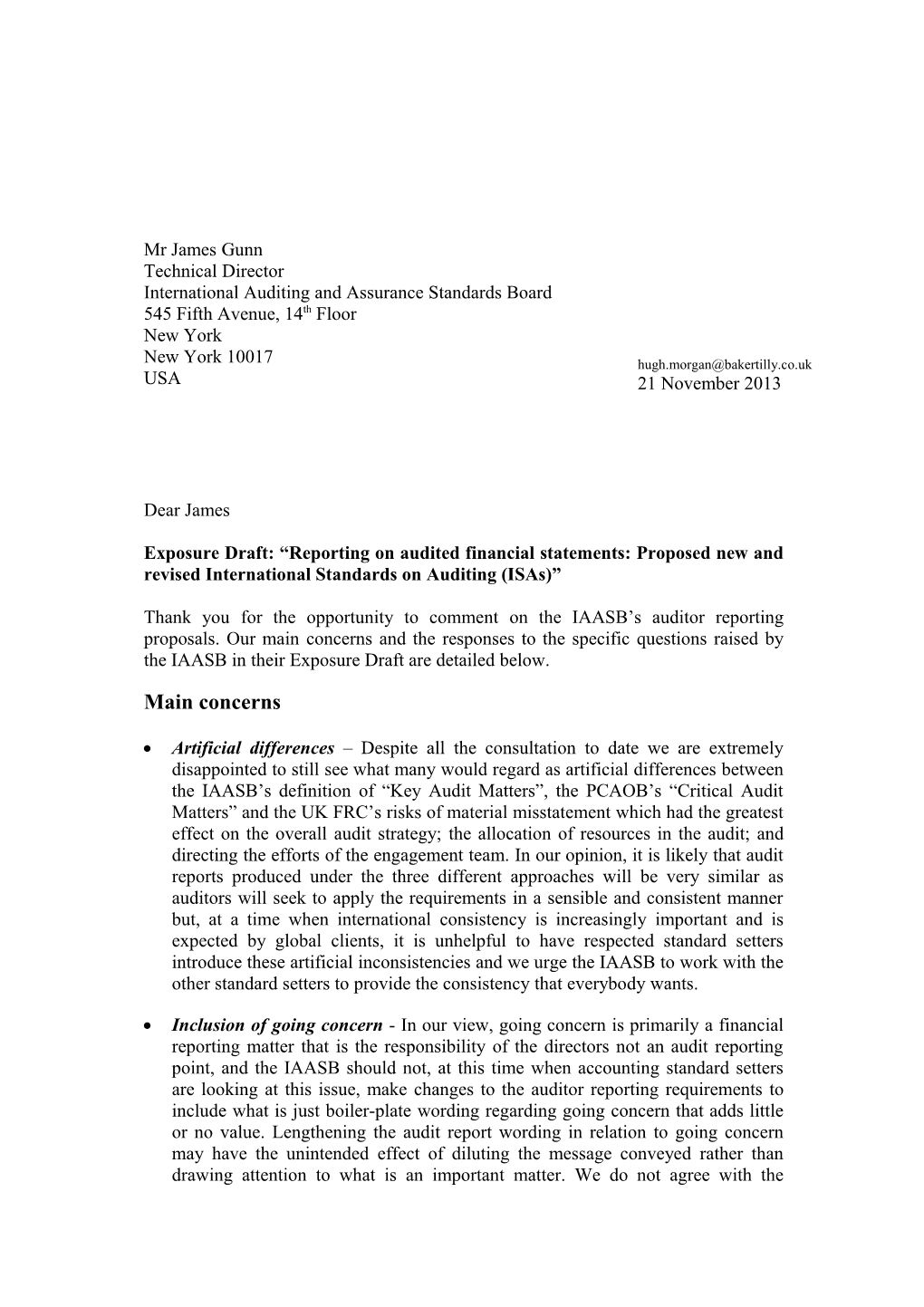 Exposure Draft: Reporting on Audited Financial Statements: Proposed New and Revised