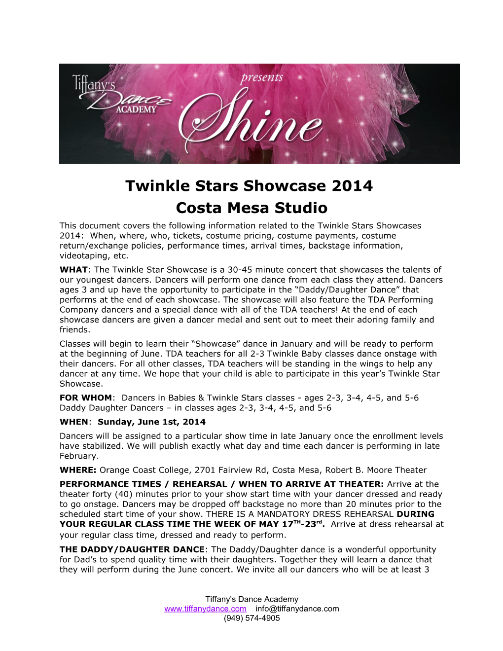 Twinkle Stars Showcase 2014