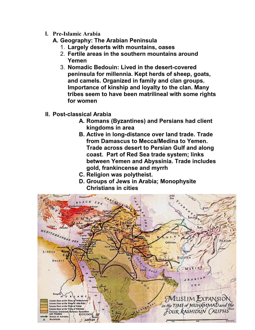 A. Geography:The Arabian Peninsula