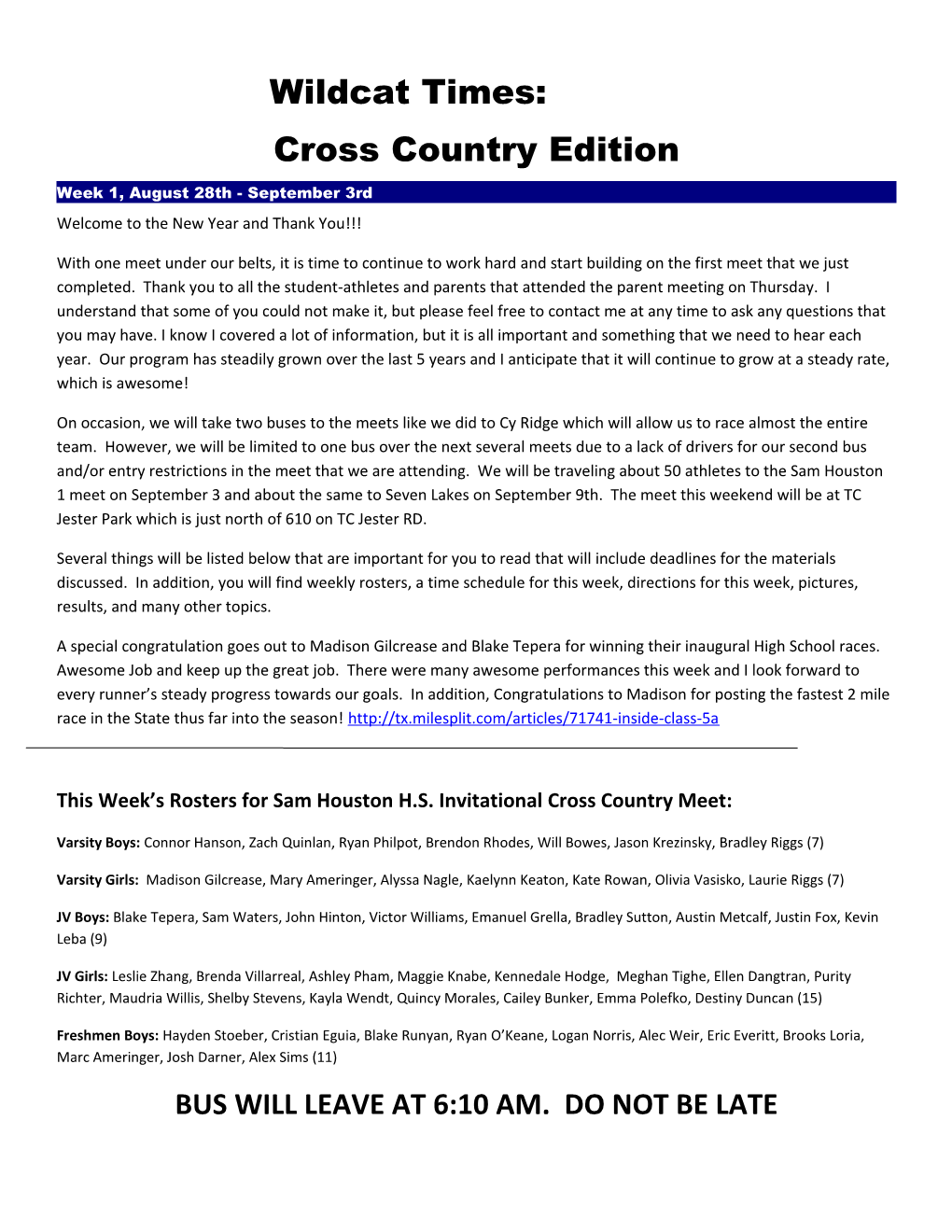 Cross Country Edition