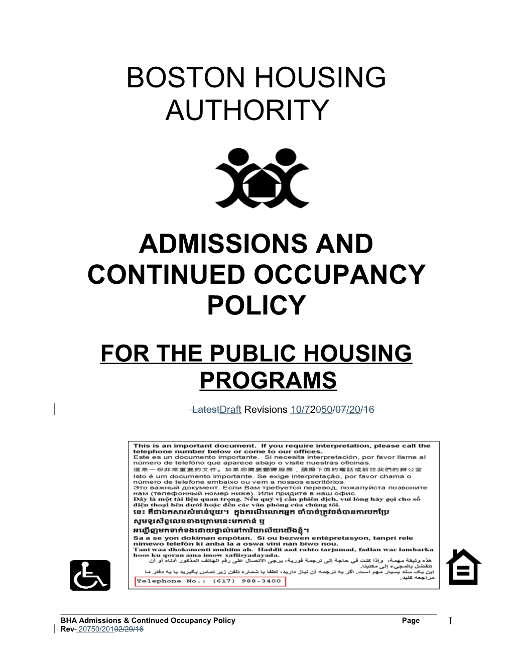 Admissions Andcontinuedoccupancy Policy