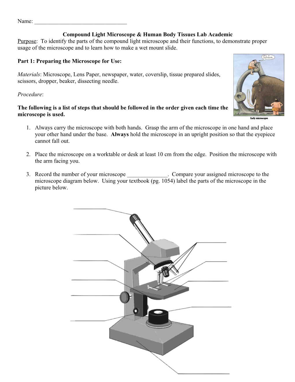 Using the Microscope