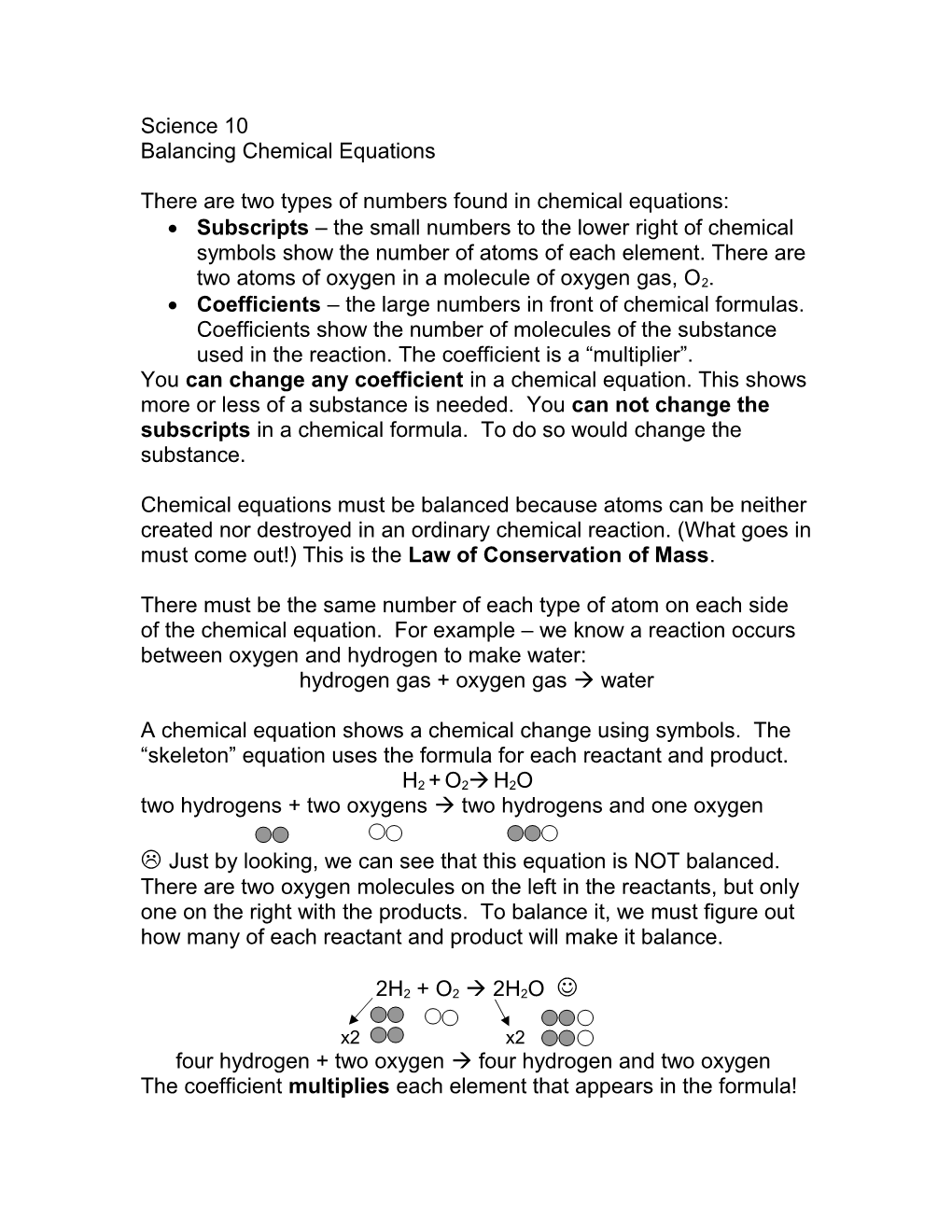 There Are Two Types of Numbers Found in Chemical Equations