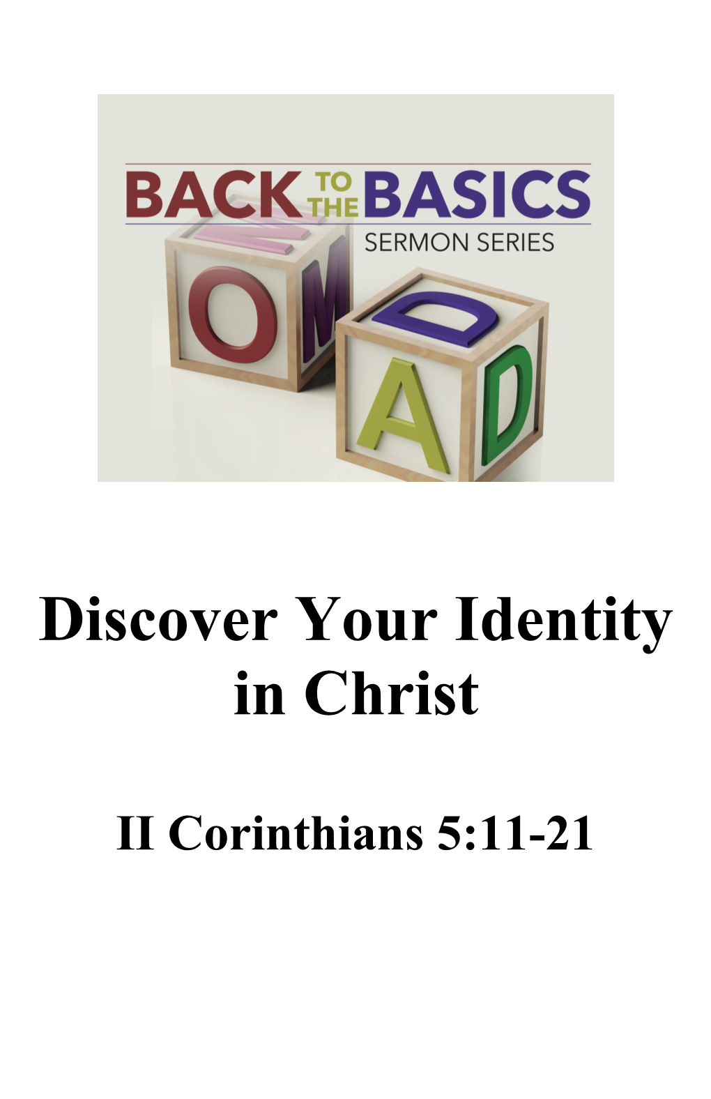 Discover Your Identity in Christ