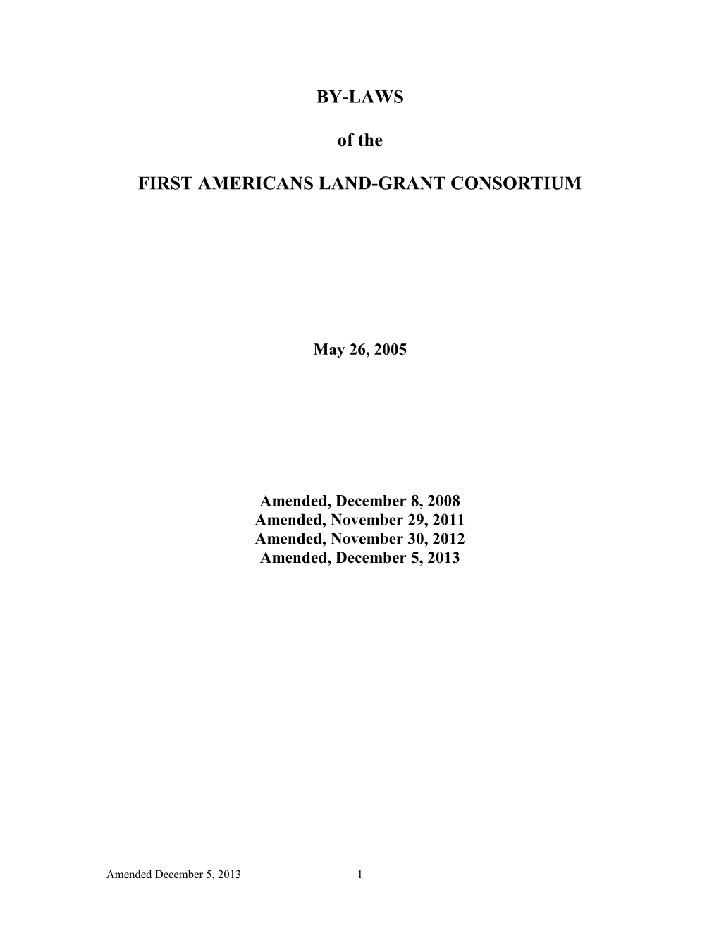 First Americans Land-Grant Consortium