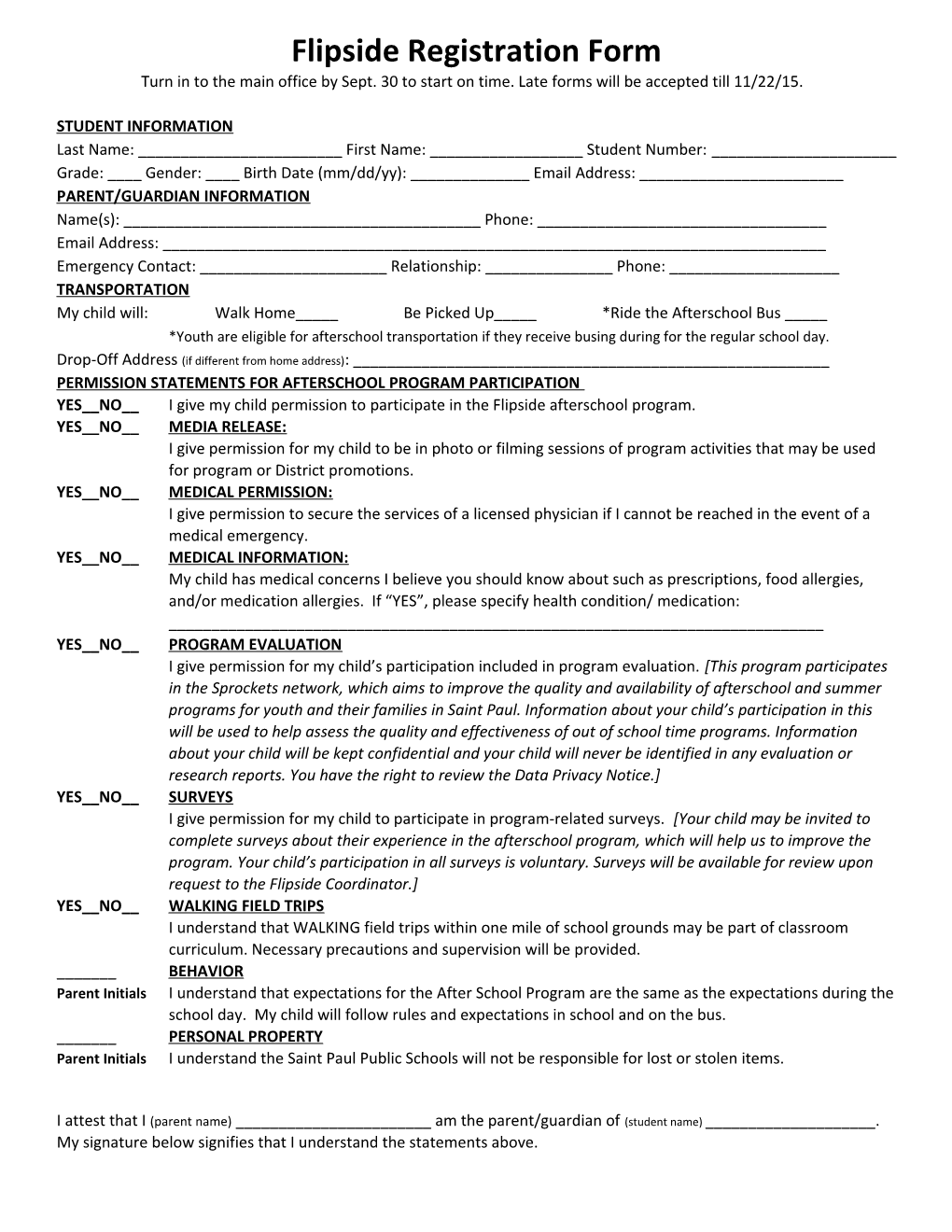 21St Century Community Learning Centers Registration